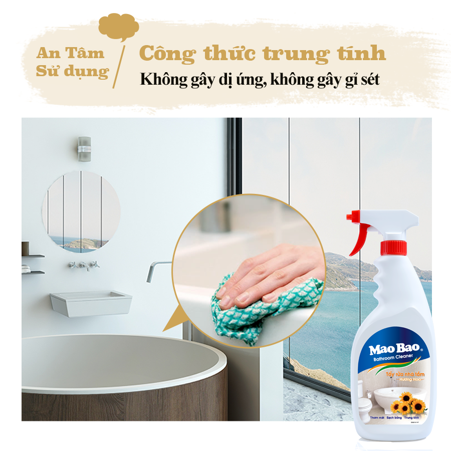 Combo 03 chai Nước Tẩy Nhà Tắm Mao Bao 600ml