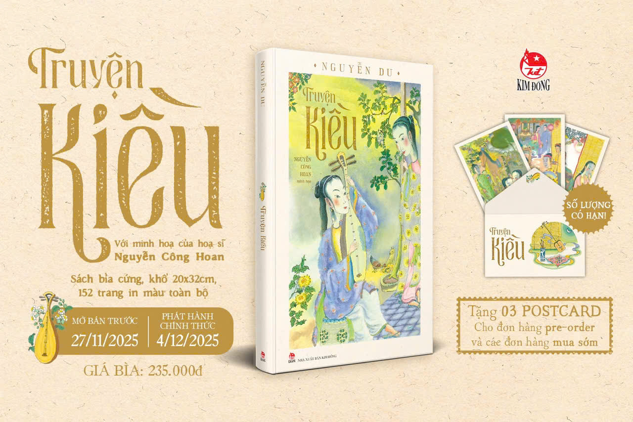 (Bìa cứng, in màu) TRUYỆN KIỀU – Nguyễn Du – Nguyễn Công Hoan minh họa – NXB Kim Đồng