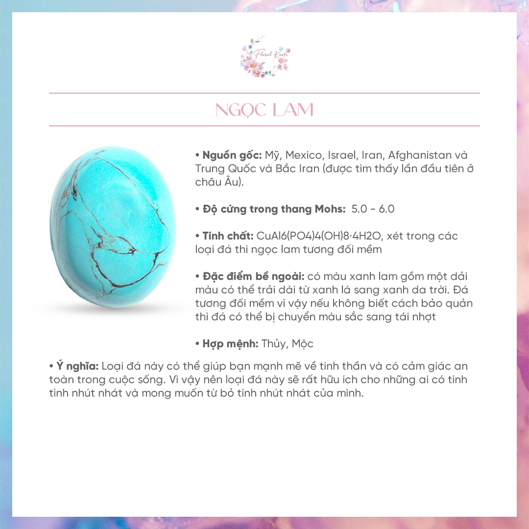 Vòng Đeo Tay Singapore Đá Thạch Anh Cầu Vòng Pastel Floral Knots