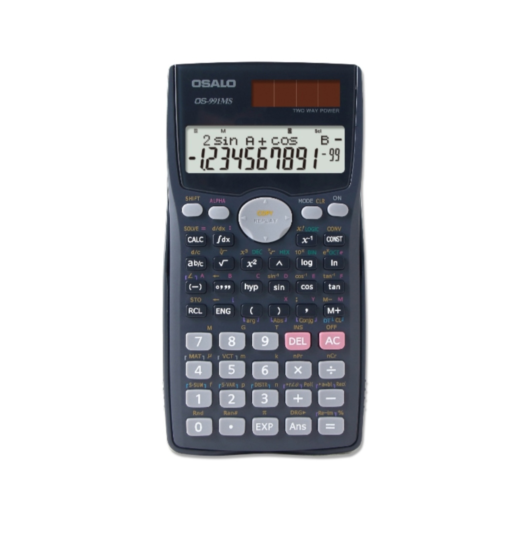 Máy tinh khoa học OSALO OS-991MS chất lượng cao, 401 phép tính,màn hình rộng siêu nét.