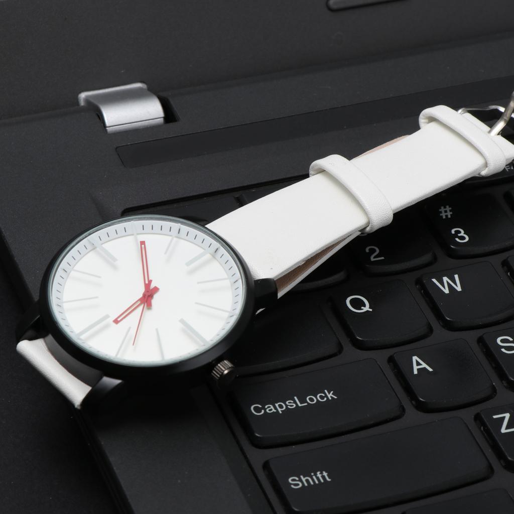 Men's Watch PU Leather Band Analog Quartz Wrist Watches Fashion Gift
