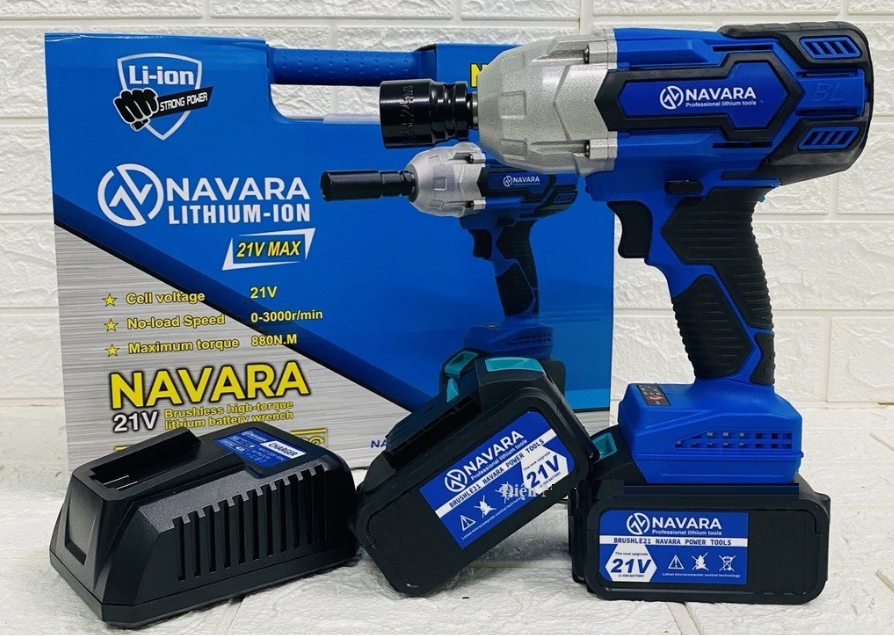 MÁY SIẾT BULONG CAO CẤP NAVARA MỞ ỐC 34mm BẢO HÀNH 24 THÁNG CHÍNH HÃNG