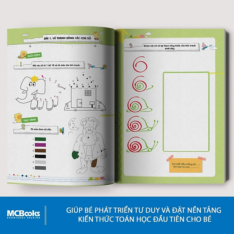 Sách PoMath - Toán Tư Duy Cho Trẻ Em 4-6 Tuổi - Tặng kèm bộ Bookmark