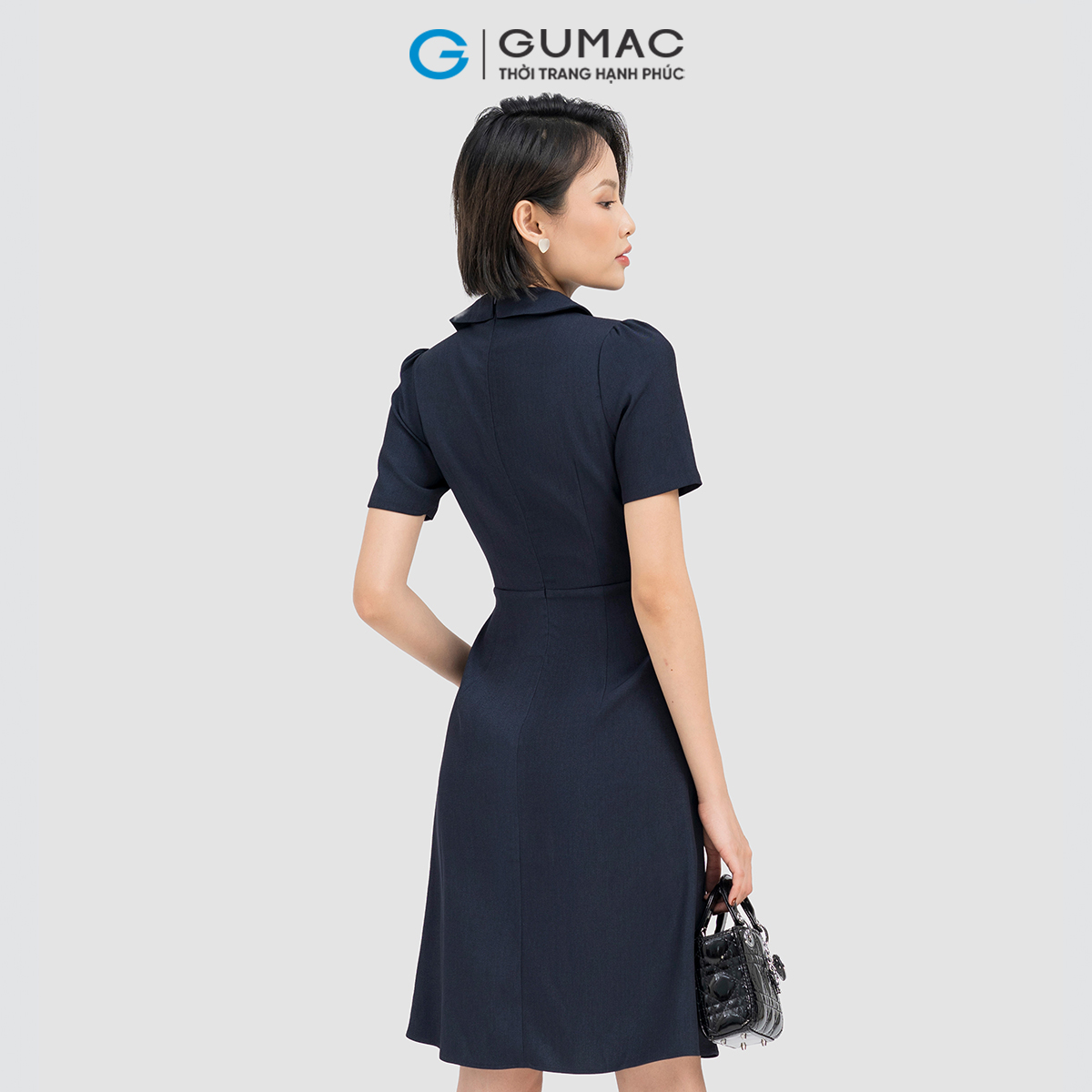 Đầm cổ chéo cách điệu  GUMAC DD04060