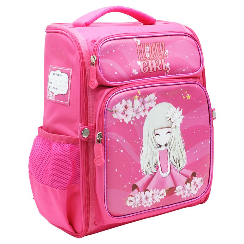 Cặp Chống Gù Học Sinh Nữ - Flower Girl - Size 36 - Miti C11073_36_BB4_PIN.D_PIN.D - Màu Hồng