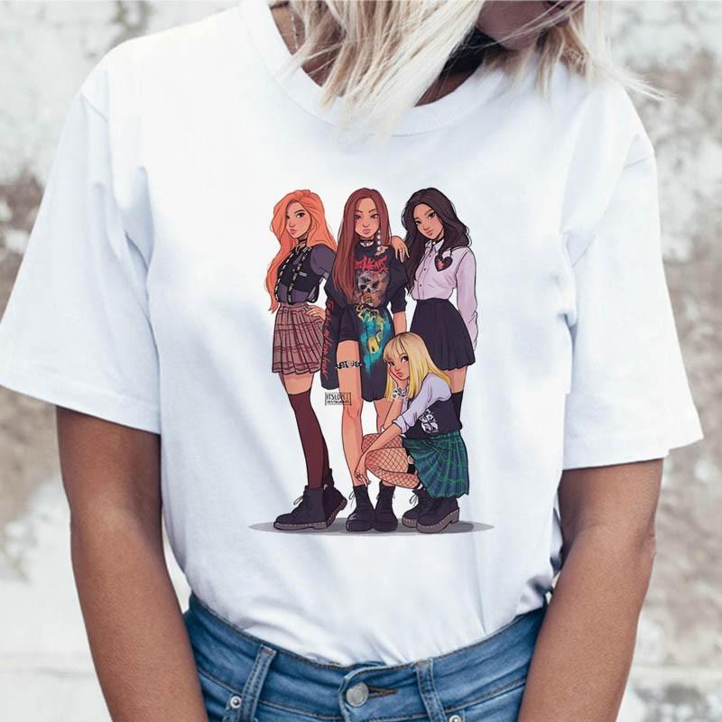 Áo Thun Black Pink In Hình Người Chibi Hoạt Hình