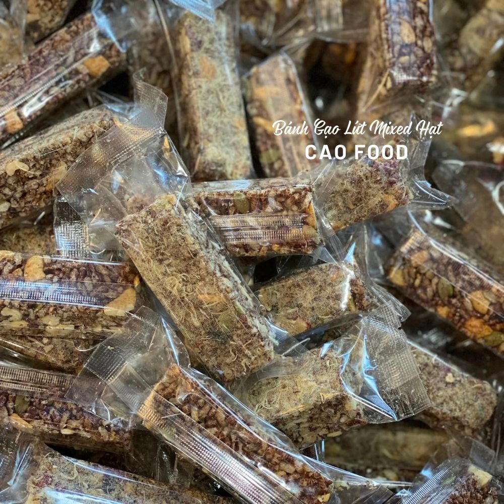 Bánh thanh gạo lứt rong biển mixed hạt dinh dưỡng cao cấp nướng mộc siêu ngon, giúp giảm cân an toàn
