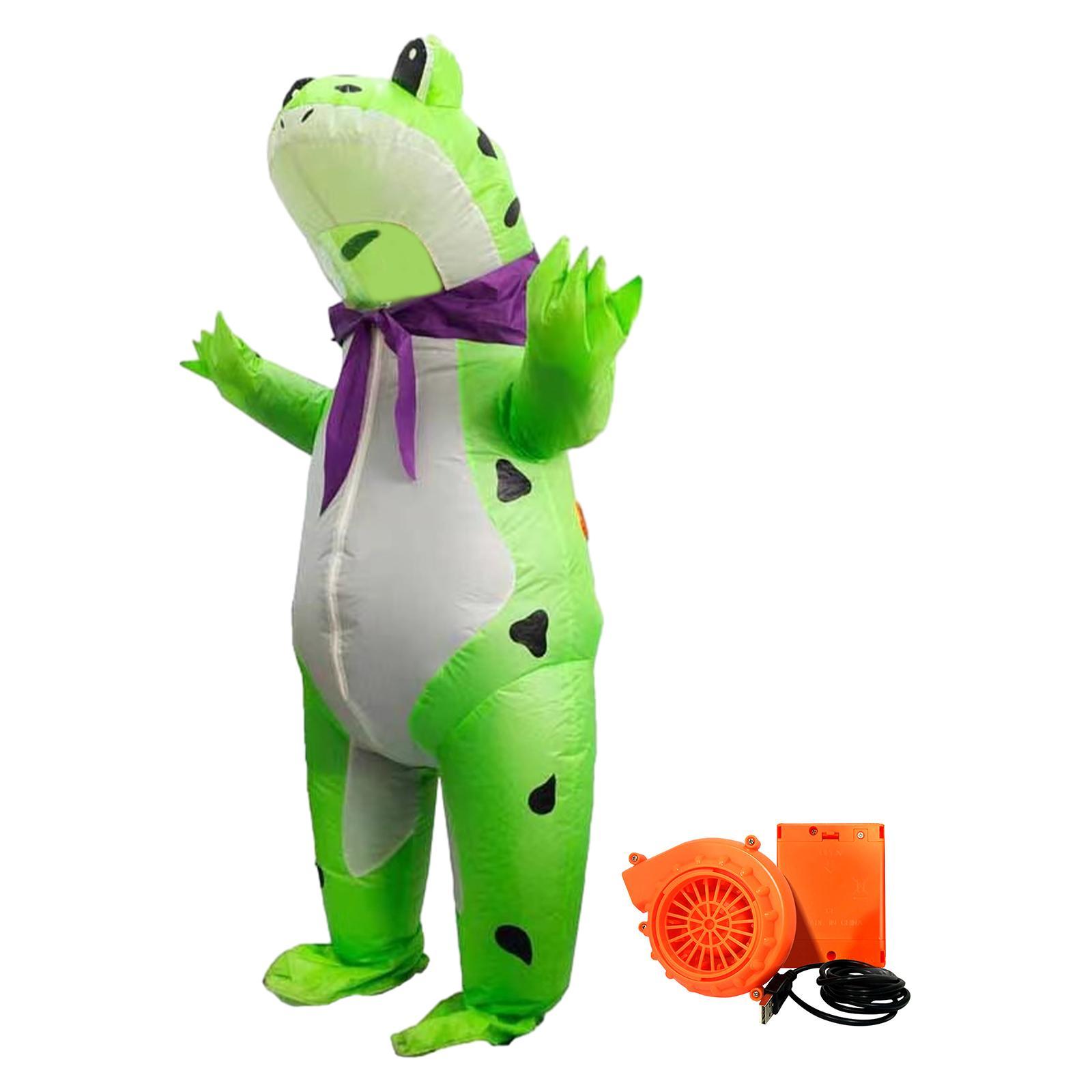 Frog Inflatable Costume Soft Jumpsuit Cute for Masquerade Holiday Halloween