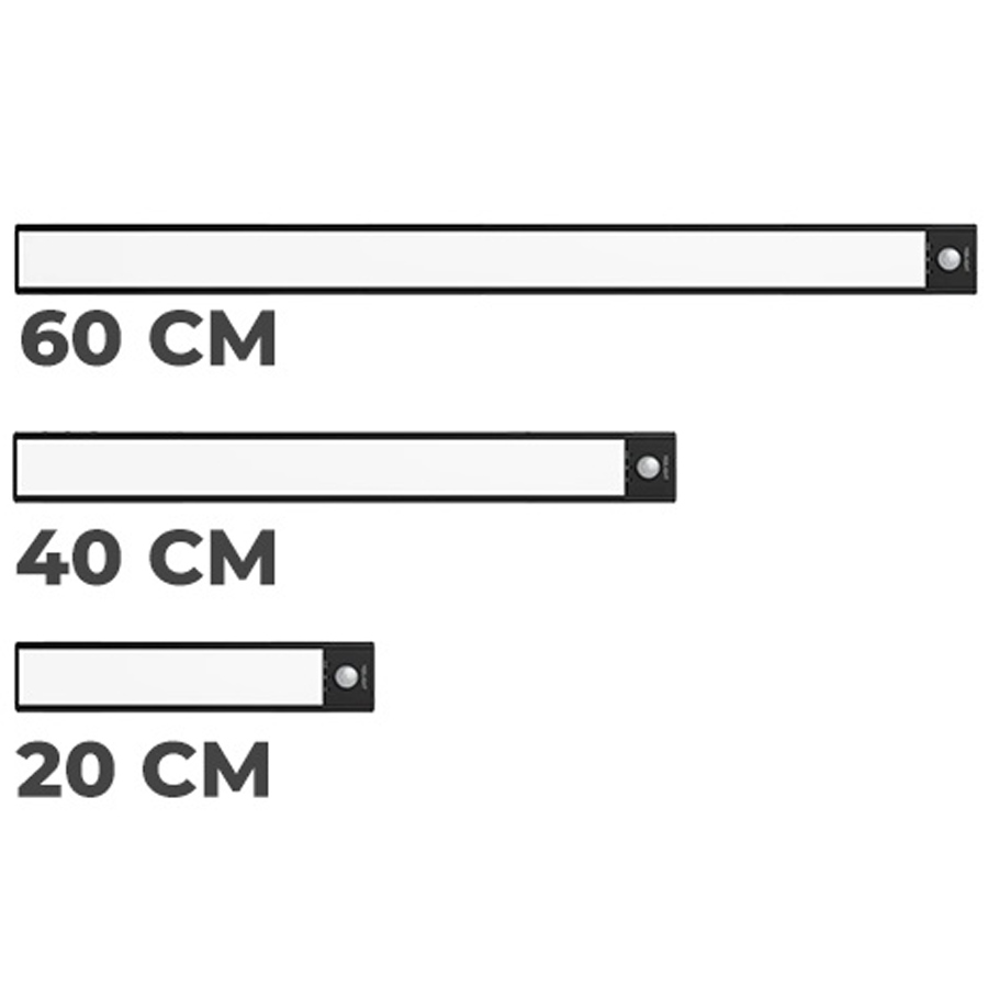 Đèn led thanh cảm biến tích điện Yeelight, Ánh sáng trắng 20-40-60cm, pin sạc type C - Nhập khẩu chính hãng