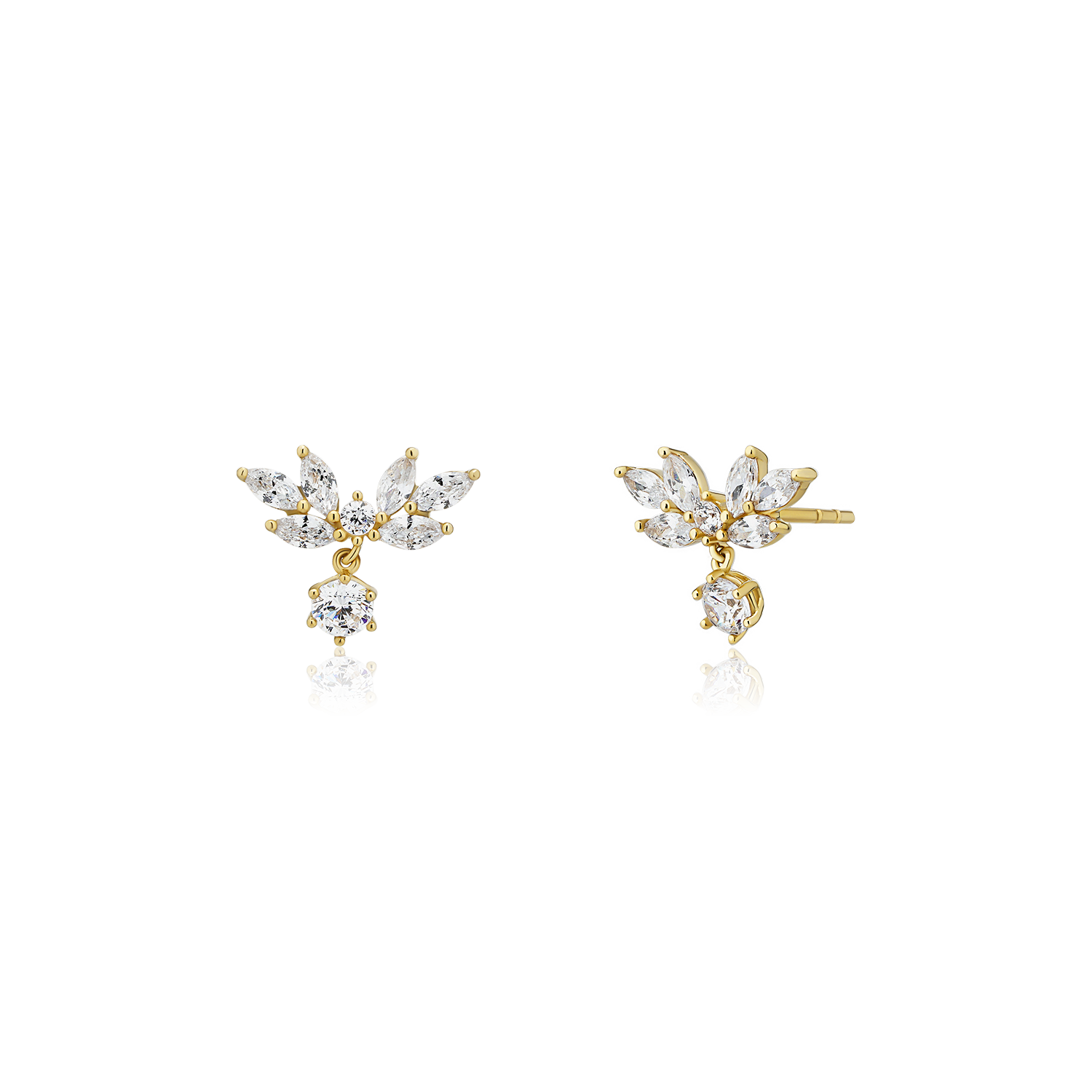 Bông Tai Nữ Vàng 14K BT420 Huy Thanh Jewelry