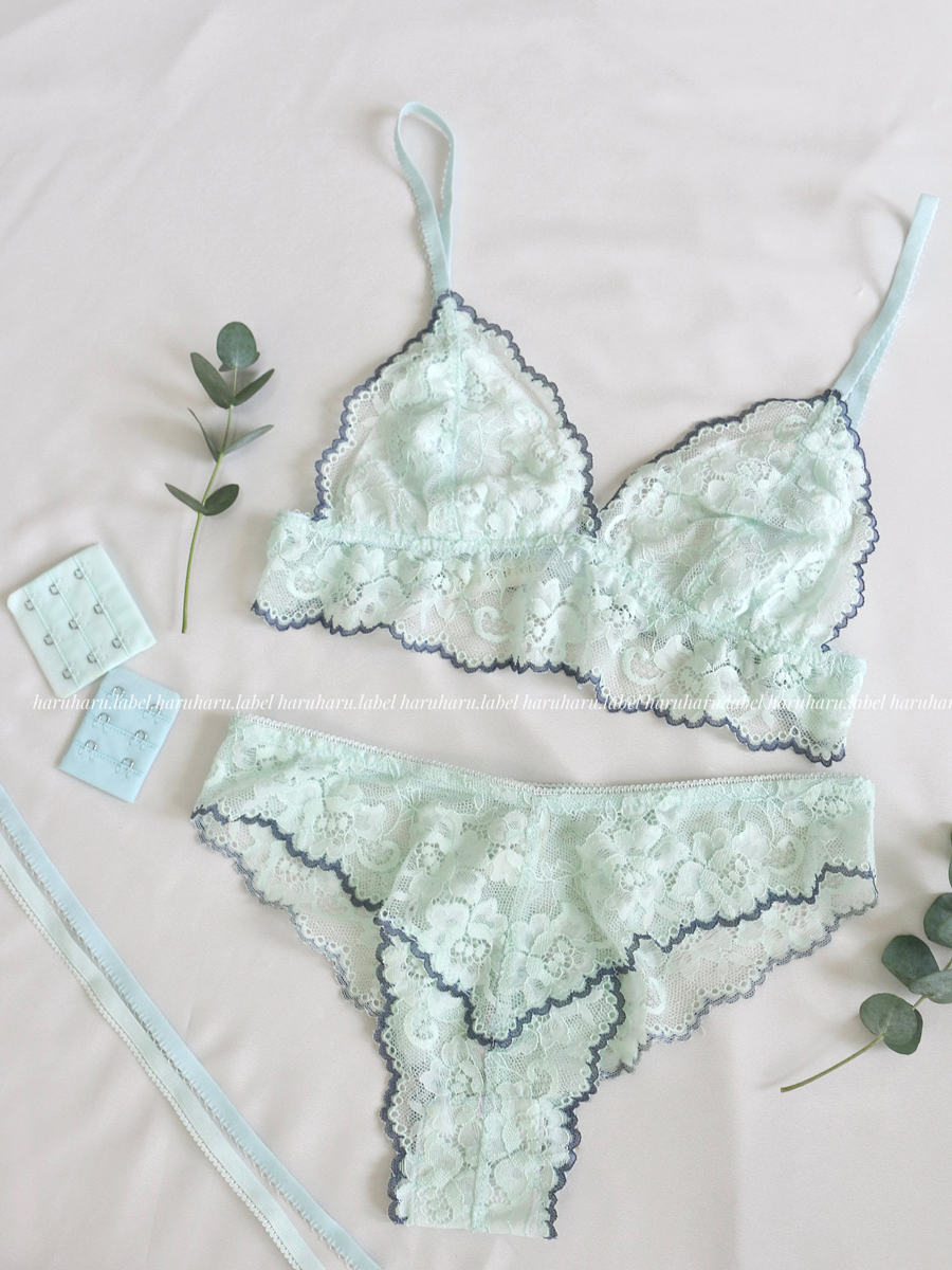 Bluemint - Áo lót ren mềm mại màu Xanh mint Haruharulabel