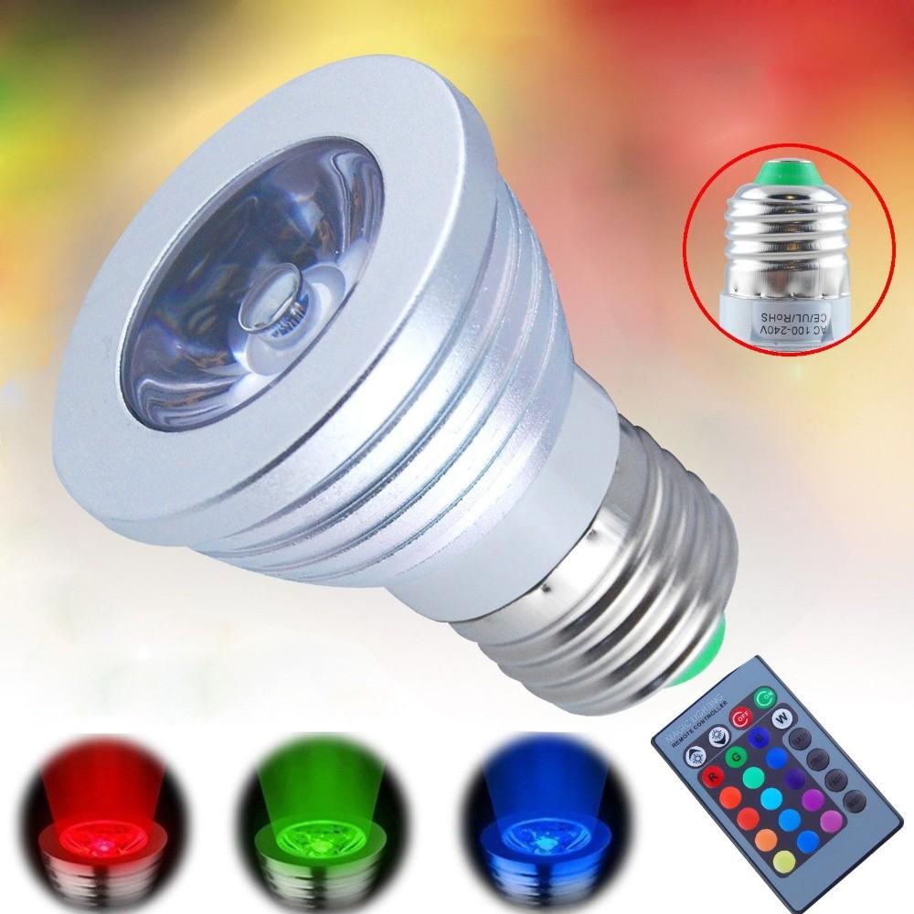 Bóng đèn Led đổi màu 3W đui E27