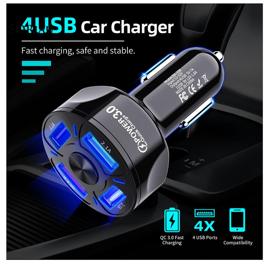 Tẩu Sạc Nhanh Qc3.0 4 Cổng Usb Cho Điện Thoại Thông Minh