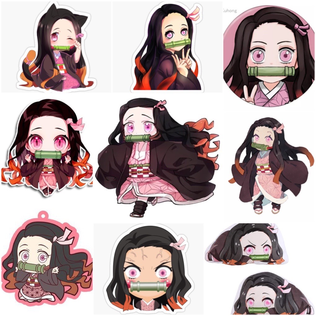 Sticker Kamado Nezuko-Kimetsu no Yaiba Set 30