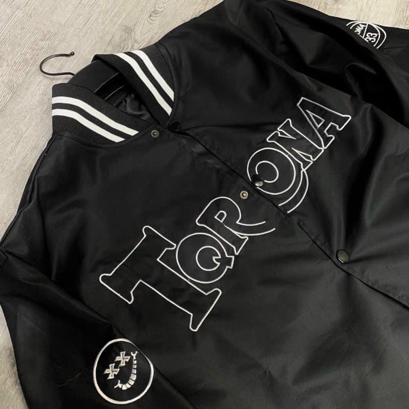 Áo khoác dù bomber unisex form rộng TORONA bóng chày nam nữ thời trang