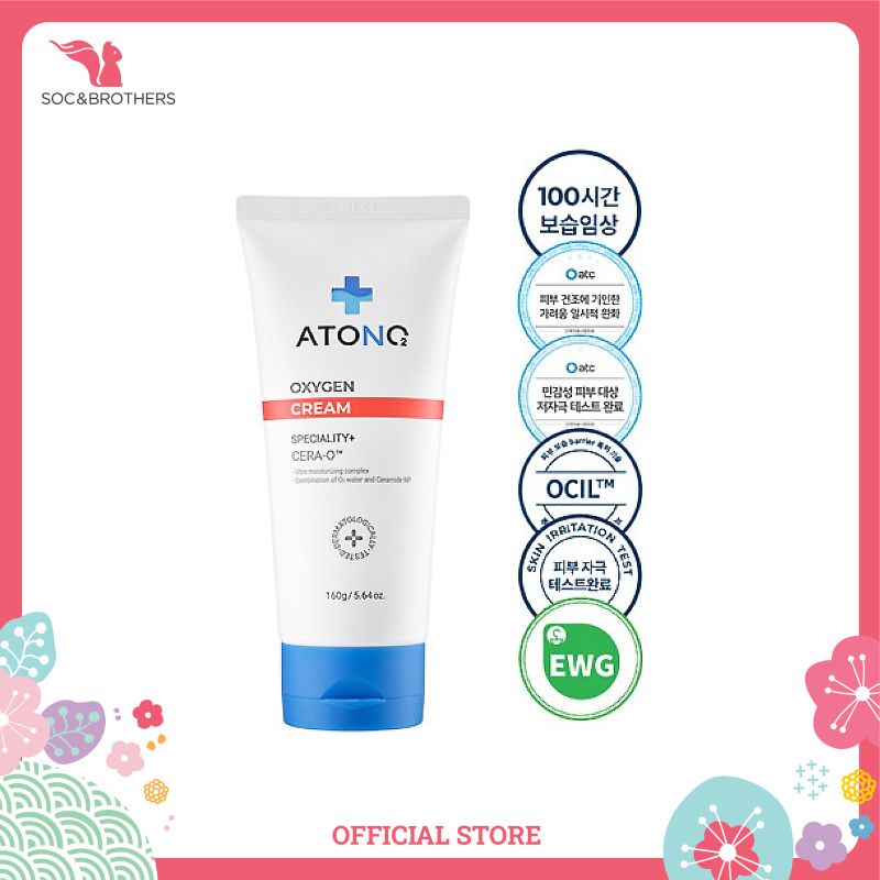 Kem dưỡng ẩm hữu cơ chuyên biệt Oxygen Atono2 cho da khô ngứa 160g (0m+)