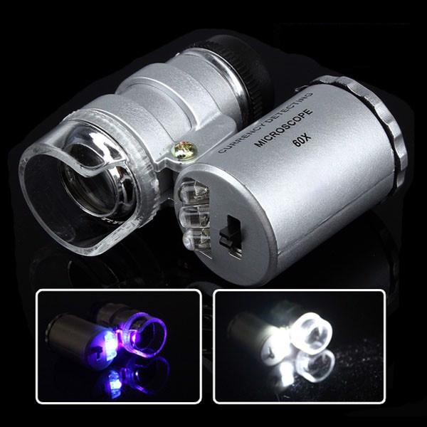 Kính Lúp Cầm Tay Mini 60X Có Đèn
