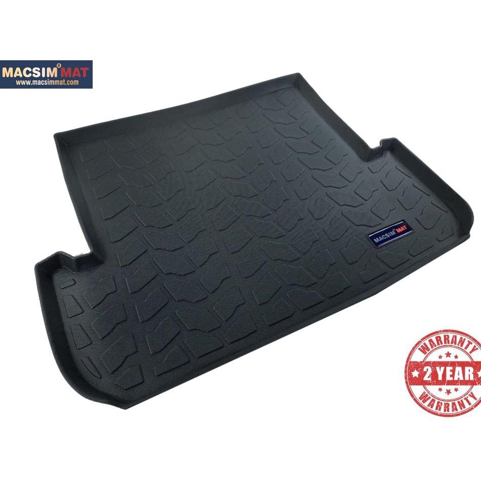 Thảm lót cốp xe ô tô Mitsubishi Pajero 2011-2016 nhãn hiệu Macsim chất liệu TPV cao cấp màu đen