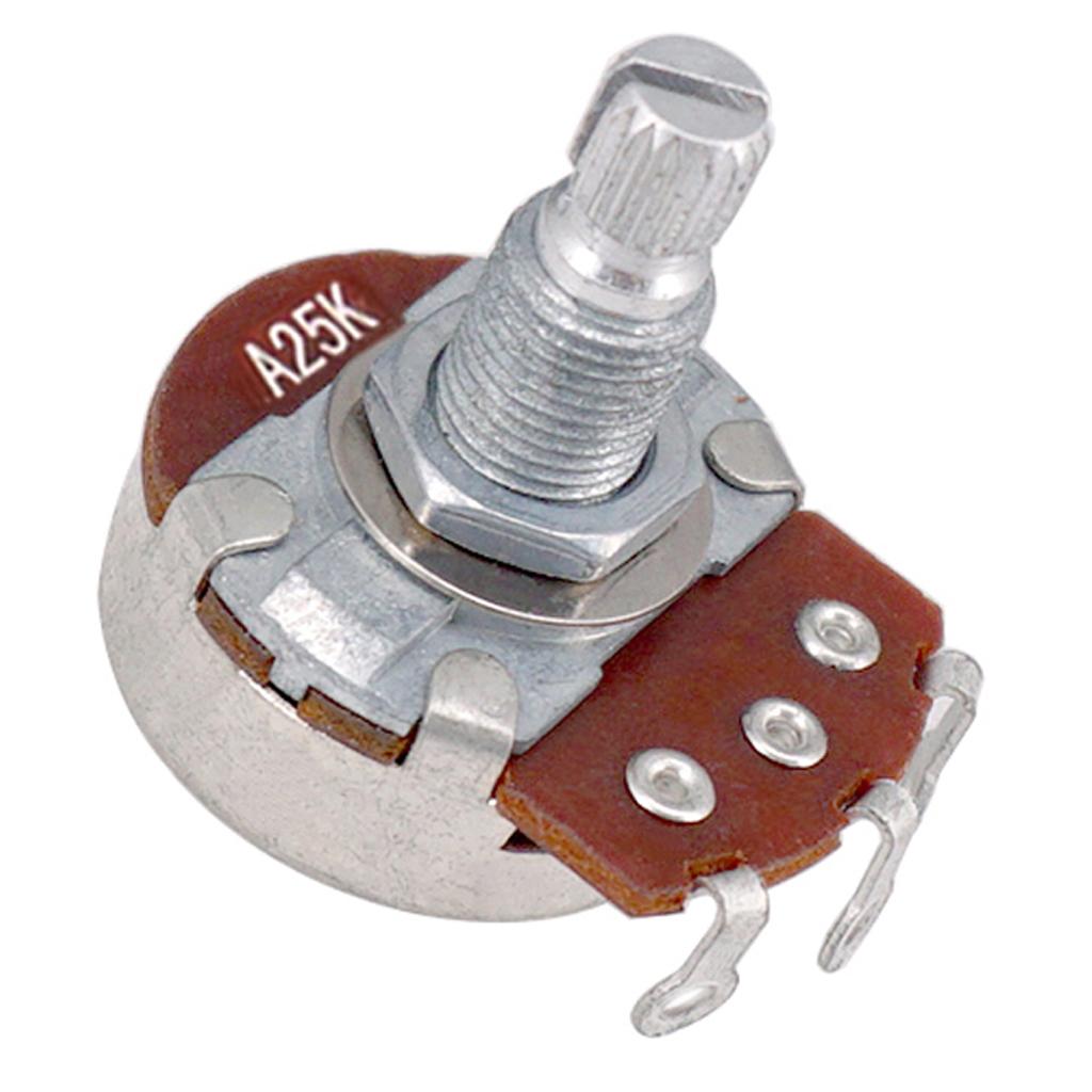 Guitar mini potentiometer pot set of A25k B25K 24mm dia tone volume control