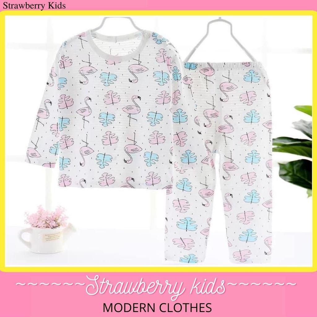 Bộ Dài Tay Cho Bé Gái Từ 10-25kg Cotton Tre Quảng Châu Loại 1