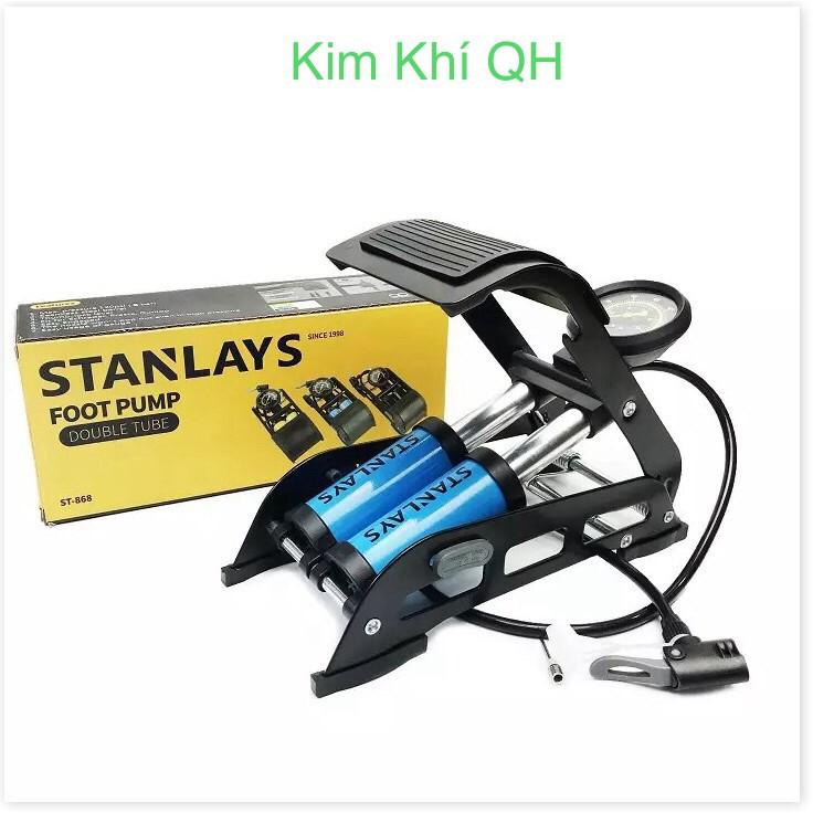 Bơm xe máy bơm xe đạp mini Stanlay đa năng cao cấp giá tốt.