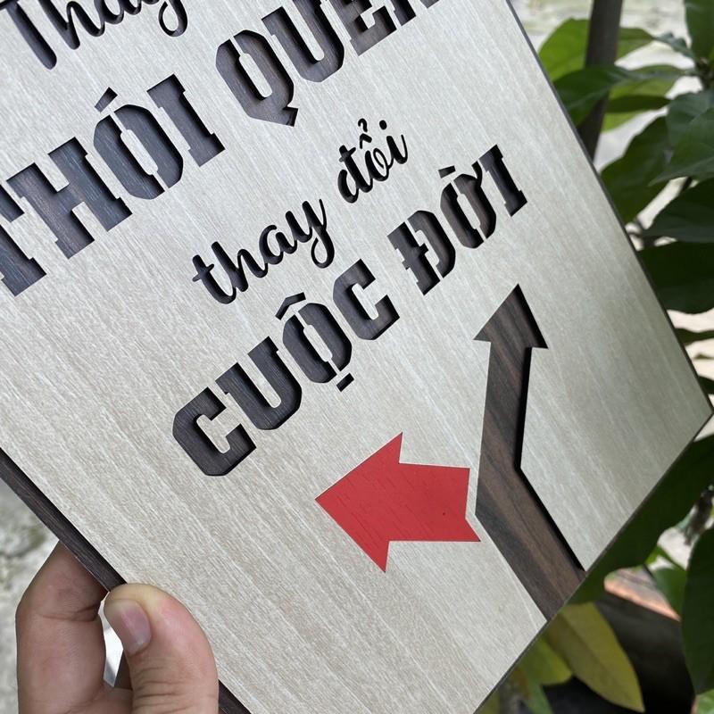 Tranh Gỗ Decor trang trí quán Coffee TBIG066 slogan câu nói hay ý nghĩa 