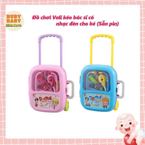 Đồ chơi vali kéo bác sĩ có nhạc đèn cho bé sẵn pin RUBY BABY KIDS TOYS - đồ chơi trẻ em hóa thân bác sĩ