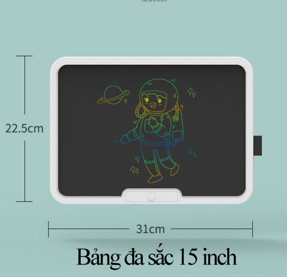 Bảng vẽ tự xóa điện tử PS Board, bảng viết vẽ thông minh cỡ lớn 19 inch màn hình LCD đa sắc đồ họa đẹp kèm pin và 2 bút cảm ứng