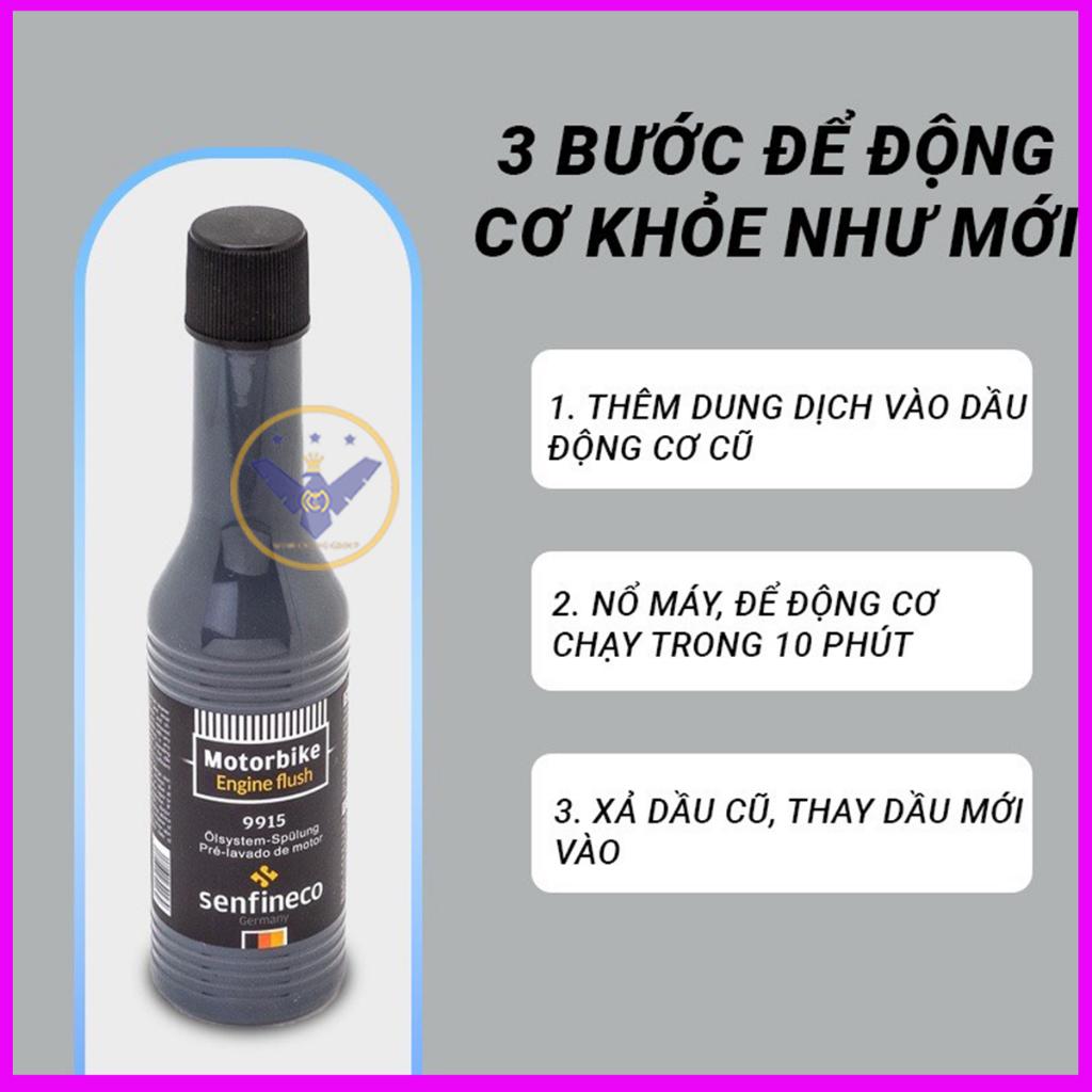 Súc Rửa Động Cơ Xe Máy Senfineco 9915  Motorbike Engine Flush – 100ML  loại bỏ các cặn bám và chất dơ bên trong động cơ