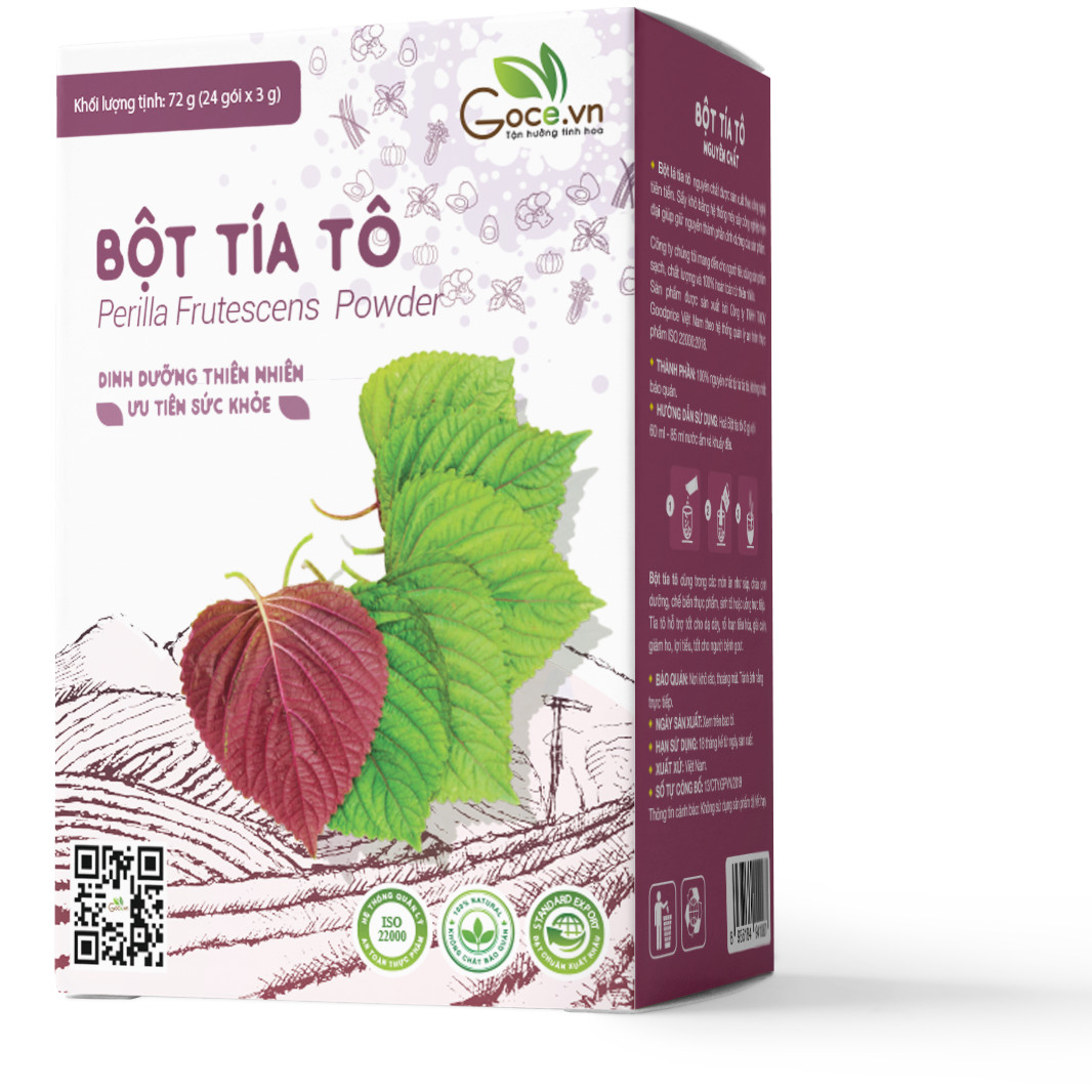 Bột tía tô nguyên chất Goce - 72g (24 gói x 3g)