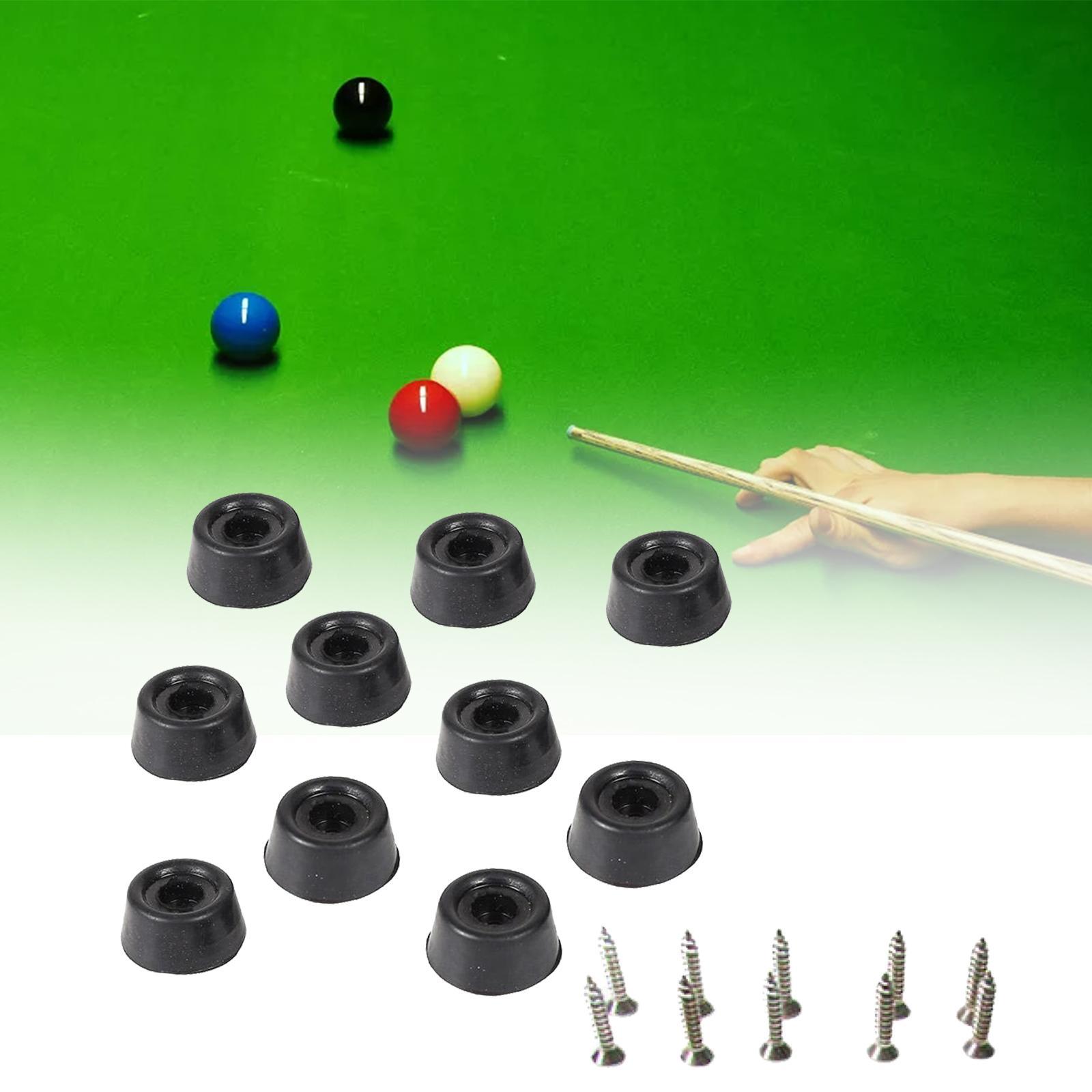 10pcs Billiard Cue Bottom Cover Billiard Cue Bottom Rubber Plug Protection Pad, Black