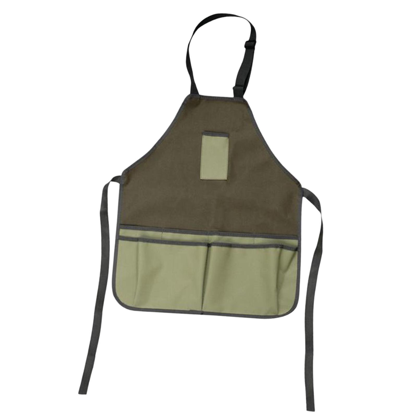 Work Apron Planting Tool Apron Oxford Cloth Workshop Bib Apron for Barber