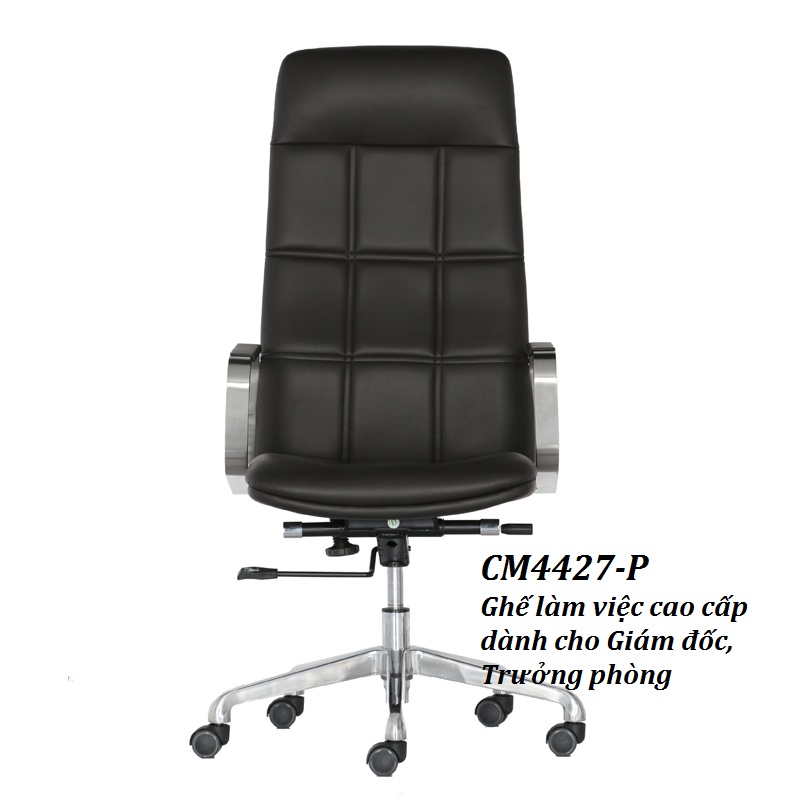 Leather Director's Chair Ghế giám đốc ghế lãnh đạo cấp cao ngồi làm việc tại văn phòng ngồi làm việc tại nhà lưng cao nhập khẩu CM4427-P Tay ghế hợp kim nhôm ốp PU Chân hợp kim nhôm, mâm ghế thương hiệu Ý &quot; Donati&quot; Management chair