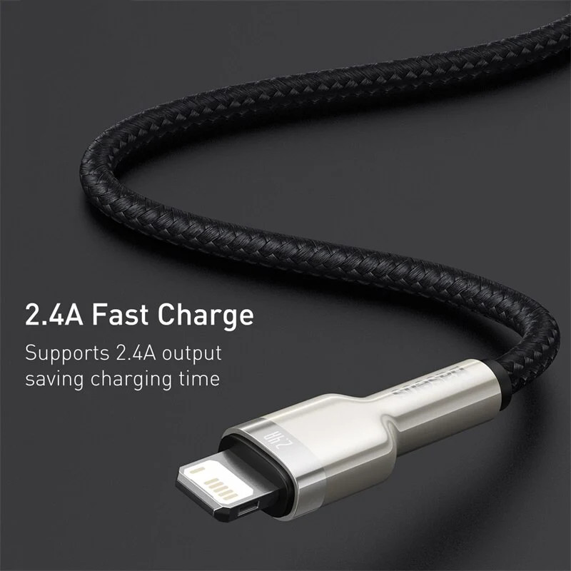 Cáp sạc và truyền dữ liệu tốc độ cao Baseus Cafule Series Metal Data Cable USB to IPhone