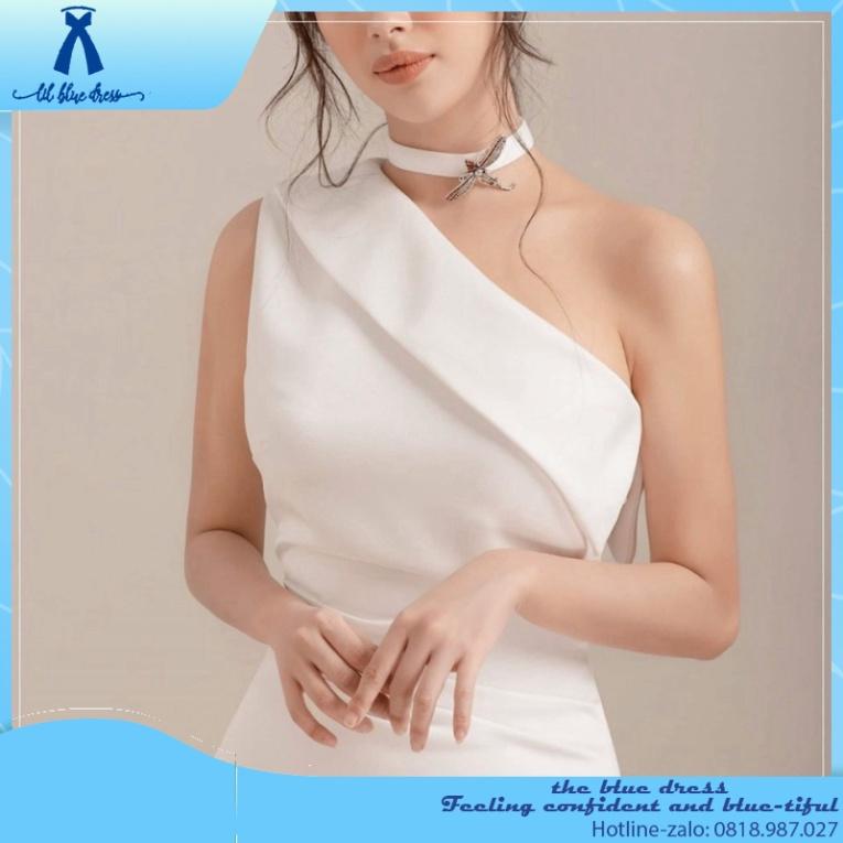 QUẢNG CHÂU CAO CẤP Đầm dự tiệc ôm body lệch xéo bên nhiều màu siêu sang trọng  lady xanh bi