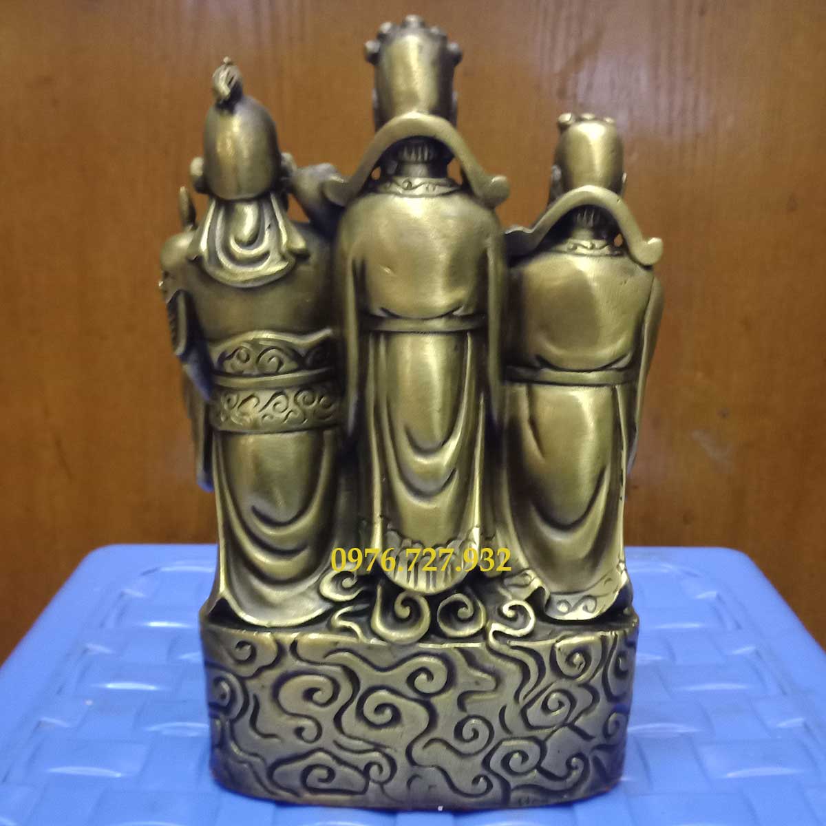 Tượng ngũ lộ thần tài cao 18,5cm bằng đồng, tượng ngũ lộ thần tài