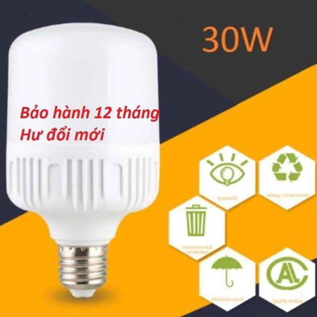 Led búp trụ 30W đui xoáy E27 cao cấp công xuất thực 30W ánh sáng tốt