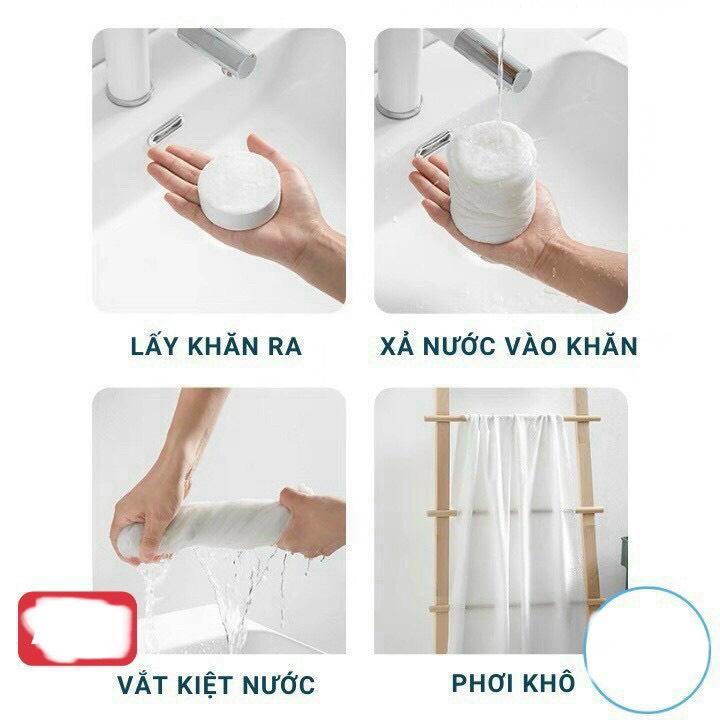 Khăn Tắm Viên Nén Du Lịch (70x140cm) Dùng Một Lần, Khăn Tắm Cotton Tiện Lợi