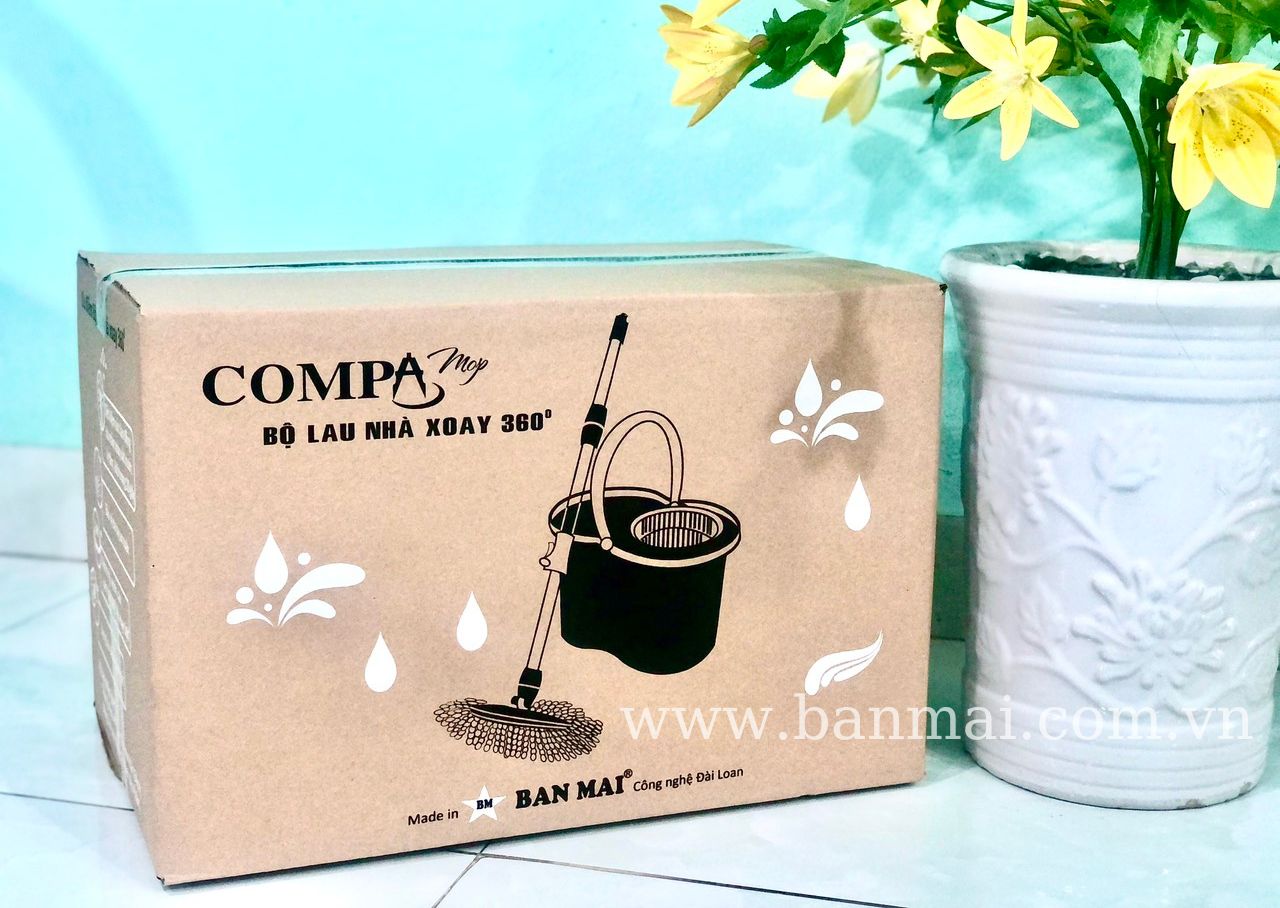 BỘ LAU NHÀ XOAY 360 ĐỘ THẾ HỆ MỚI COMPA MOP B22 (TẶNG KÈM 1 BÔNG LAU)