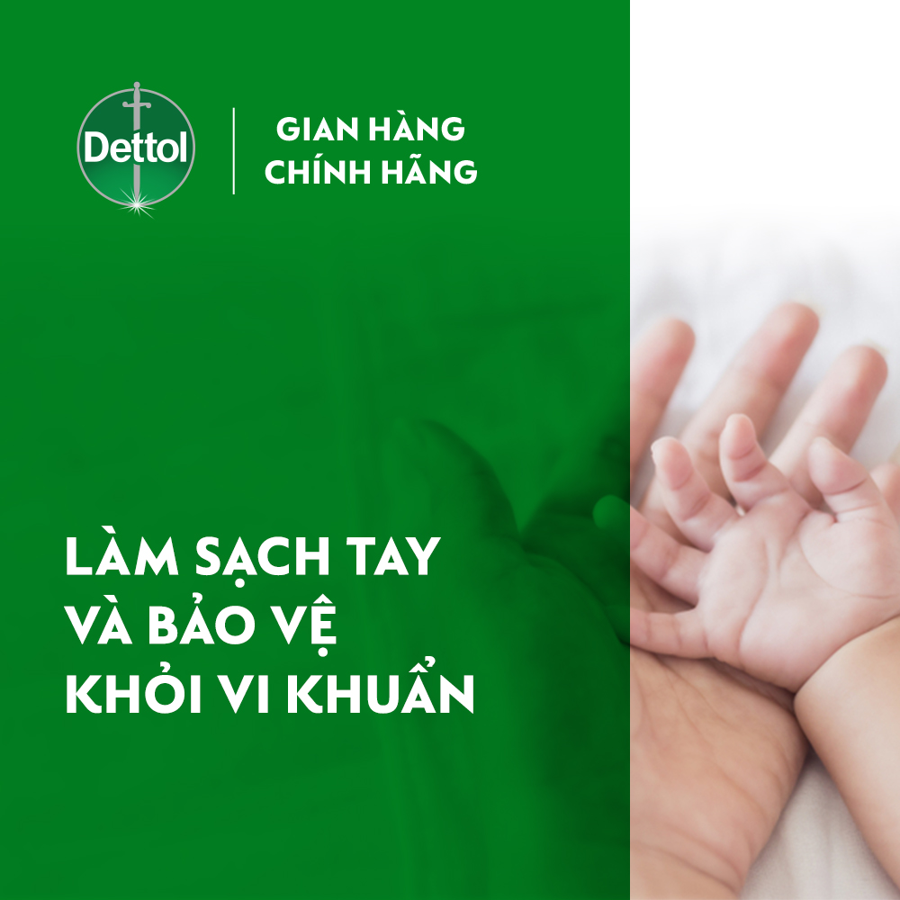 Nước rửa tay Dettol kháng khuẩn hương tinh dầu thông - Chai 250g