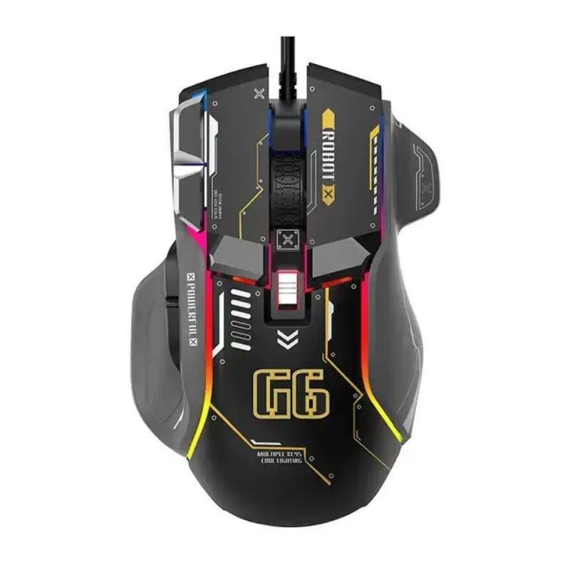 Chuột gaming máy tính có dây TEKKIN G6 GUNDAM 12800 DPI có app có 6 nút - hàng nhập khẩu