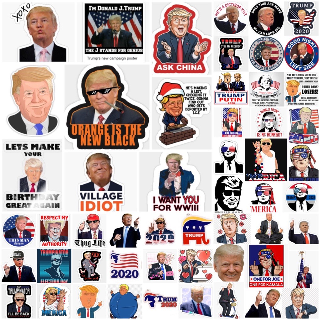 Set 30-60 sticker Donald Trump