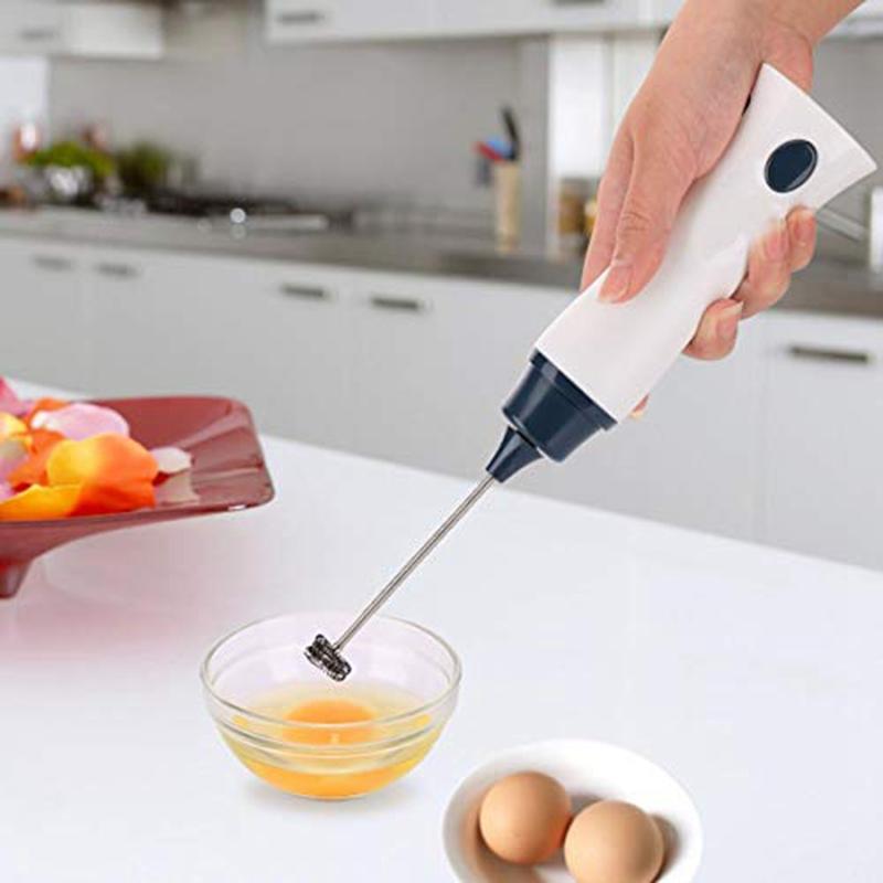 Cầm Tay Điện Cà Phê Pha Máy Frother Sữa Tự Động Đồ Uống Sữa Rửa Mặt Foamer Kem Đánh Nấu Khuấy Trứng Be Có Nắp