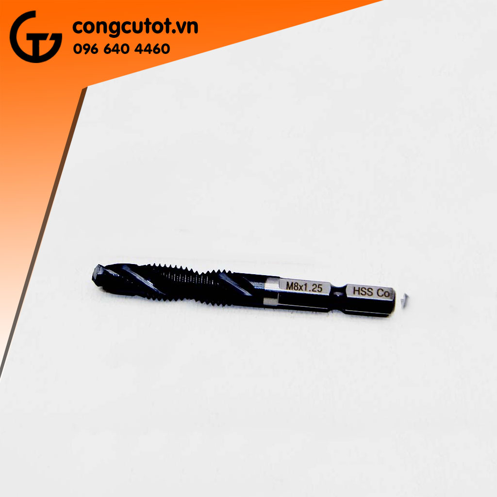 Mũi khoan và taro ren cao cấp M8 thép M35 Co