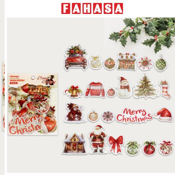 Bộ 25 Matte Sticker Blue Christmas - Teenage ES-02
