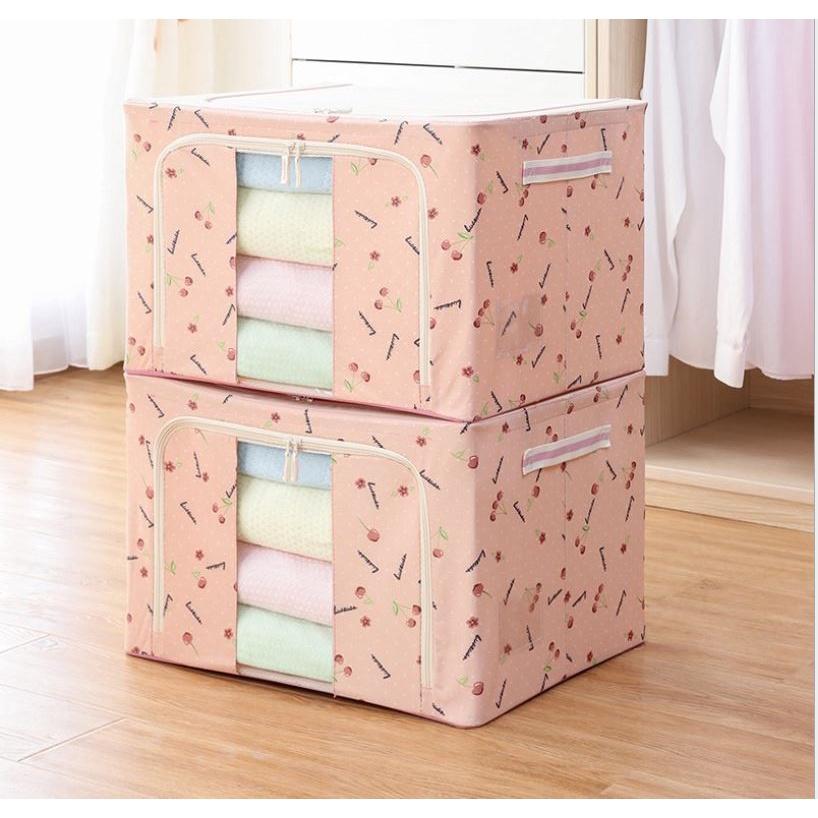 Túi Đựng Chăn Màn Khung Sắt Cao Cấp – Hộp đựng Quần Áo Gấp Gọn Nhiều Màu - Gia dụng Quyết Thu