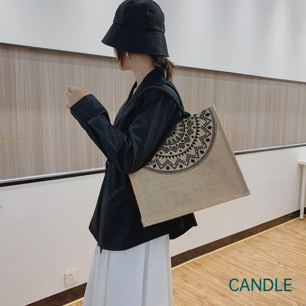 Túi Xách Vải Lanh Cotton Phong Cách Dân Tộc