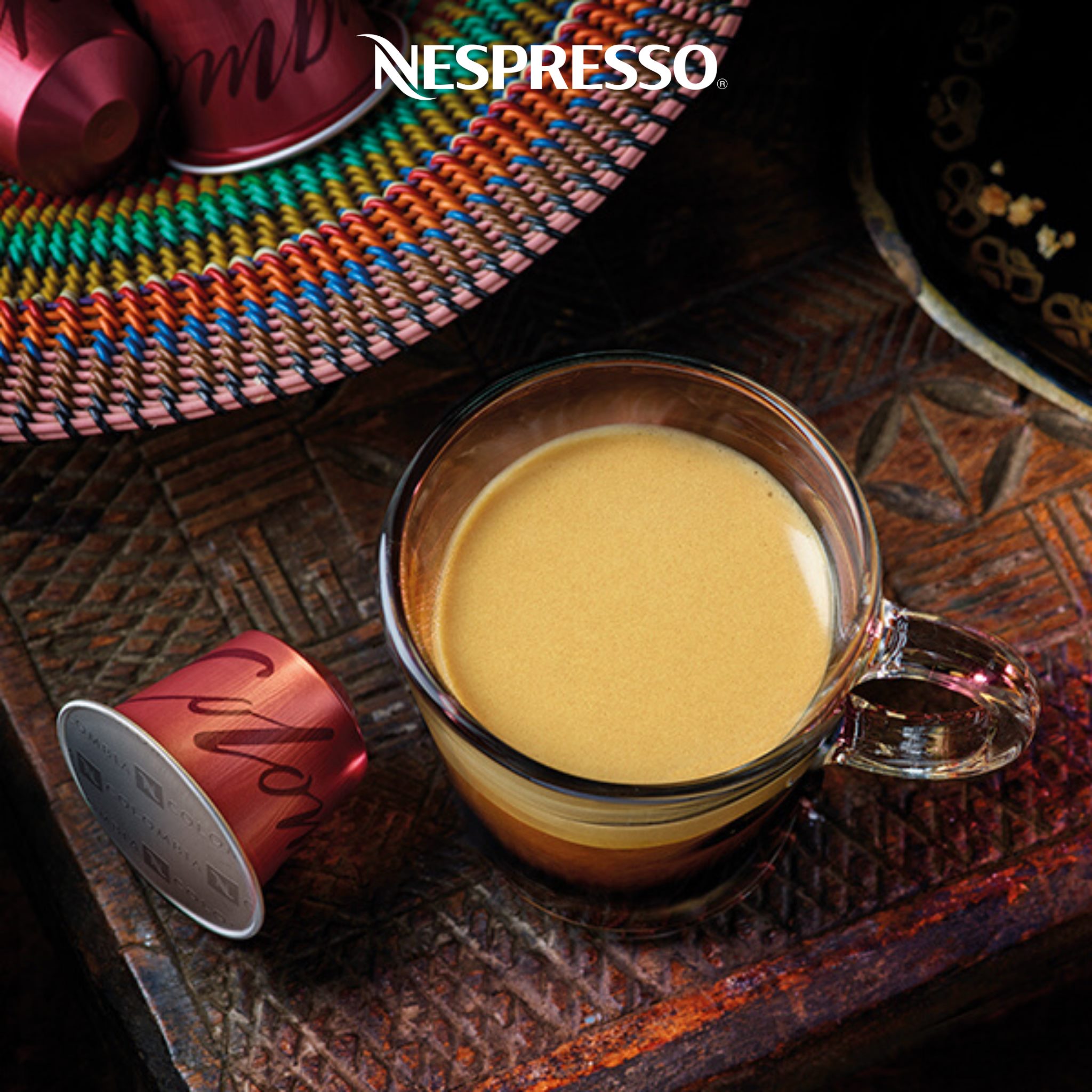 Cà Phê Viên Nén Colombia NESPRESSO Chính Hãng, Độ Mạnh 06, New Date 2021 - Hương trái cây đỏ winey của nho đen và nam việt quất