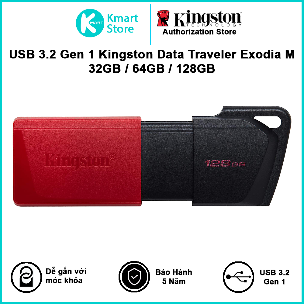 USB Kingston DataTraveler Exodia M USB Flash Drive 32G / 64G / 128G / 256G - Hàng Chính Hãng