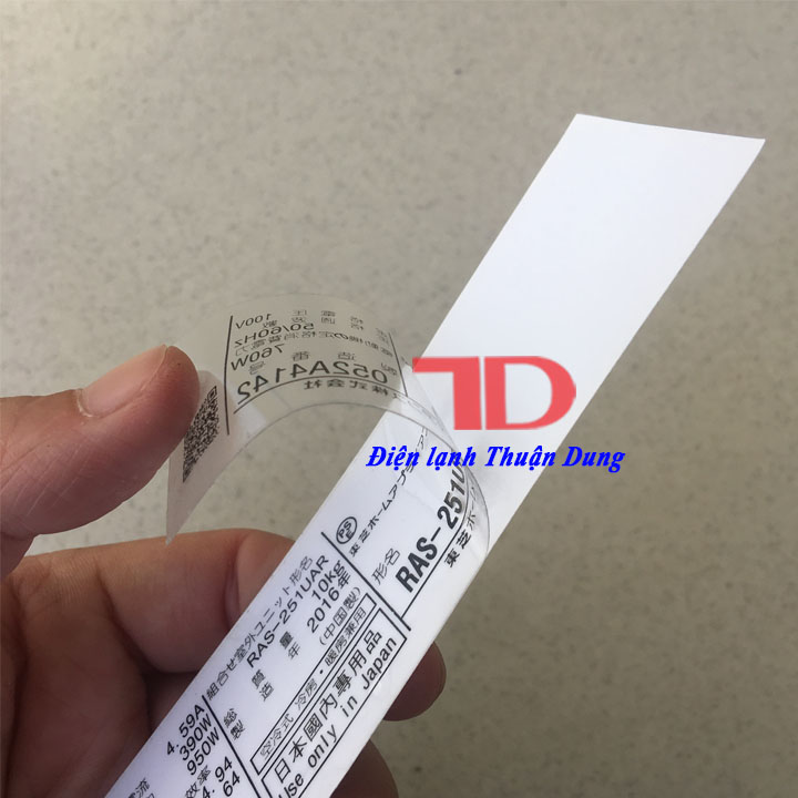 Combo 10 Tem thông số đầu lạnh máy lạnh TOSHIBA nội địa 281UR